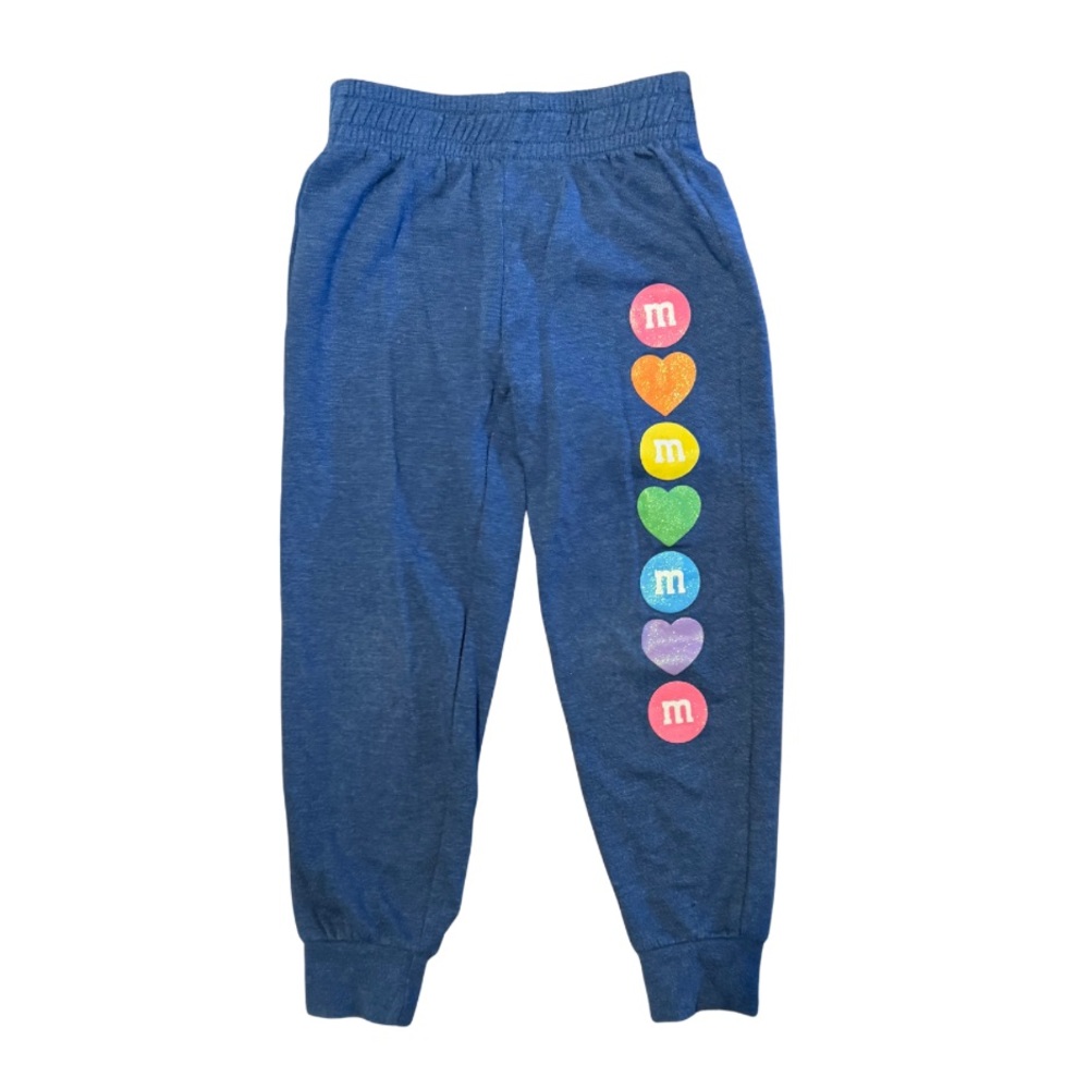 M&M Girls Sweatpants with lame Logo detailing size Small in excellent condition